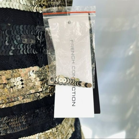 FRENCH CONNECTION Anni Sequin T-Shirt Dress Size XS - Picture 12 of 12